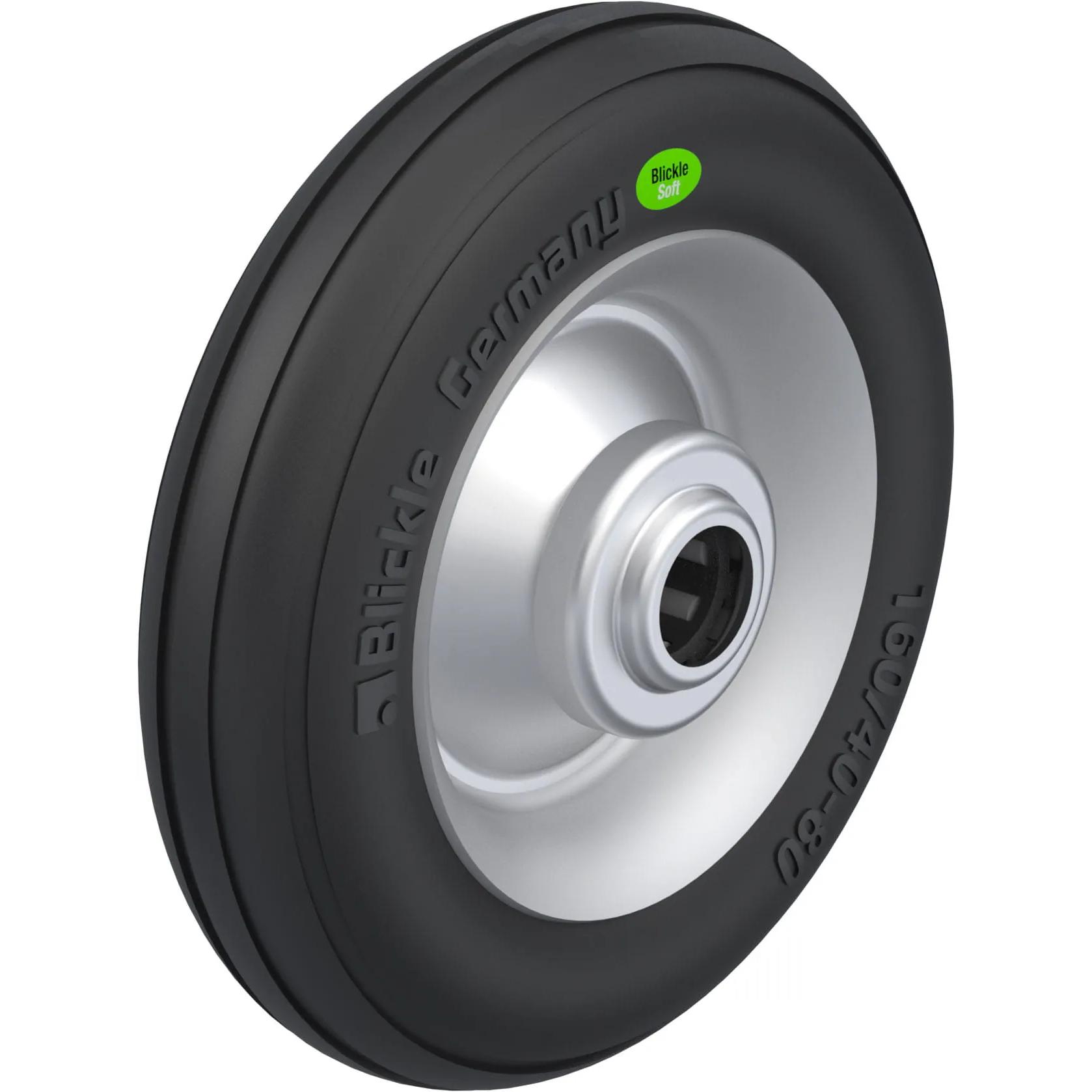 Blickle, Ruote + Rotelle, 529552 VW 162/20R Schwerlast-Rad Rad-Durchmesser 160 mm Tragfähigkeit max. 70 kg