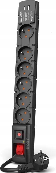 Image du produit Acar Surge Protector S6 USB A+C 6x French Pd (6x, CEE 7/16, 3 m)