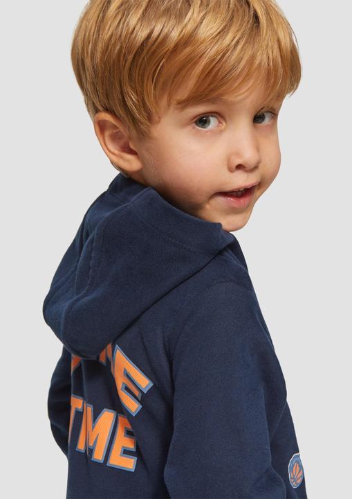 Produktbild s.Oliver Sweatshirt Jacke Sweatjacke mit Print- und Stick-Details (104, 110)