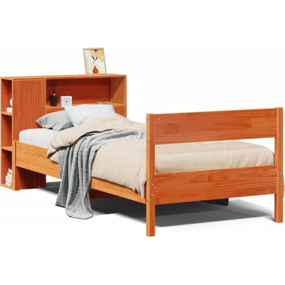 VidaXL, Bett, Bett mit Regal ohne Matratze (90 x 190 cm)