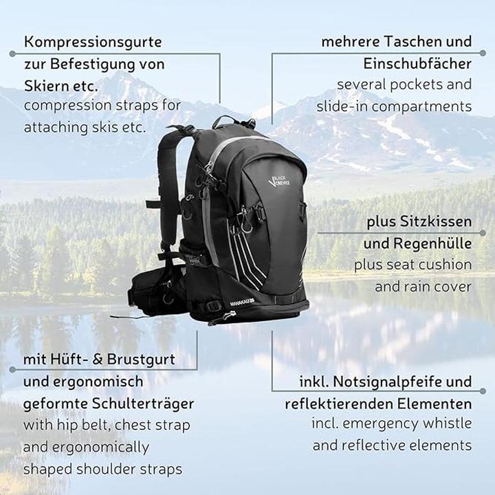 Actual product image Black Crevice Bike & ski touring backpack MANAKAU (26 l)