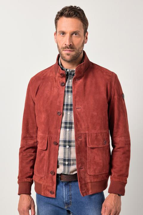 Produktbild JP1880 Lederjacke, Veloursleder, Stehkragen, Knopfleiste, bis 7 XL (XXL)