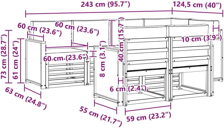 Produktbild vidaXL Outdoor-Sofa