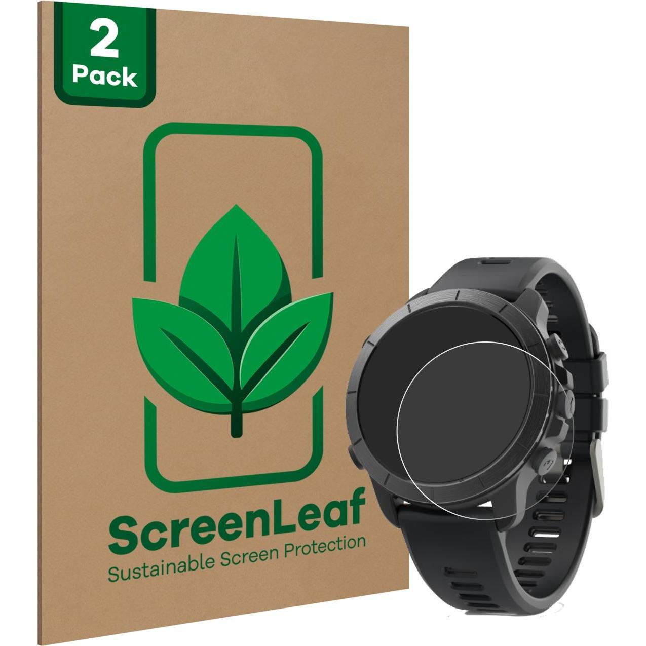 ScreenLeaf Schutzfolie nachhaltiger Displayschutz Displayschutzfolie Folie Klar Transparent, Smartwatch Schutzfolie, Tra...