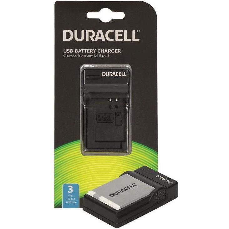 Duracell Ladegerät mit USB Kabel für DR9720/NB-6L (Ladegerät), Kamera Stromversorgung, Schwarz