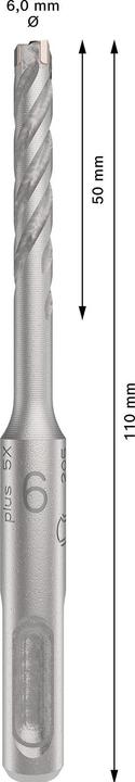 Produktbild Bosch Zubehör Pro SDS plus-5X Hammerbohrer (6 Millimeter)