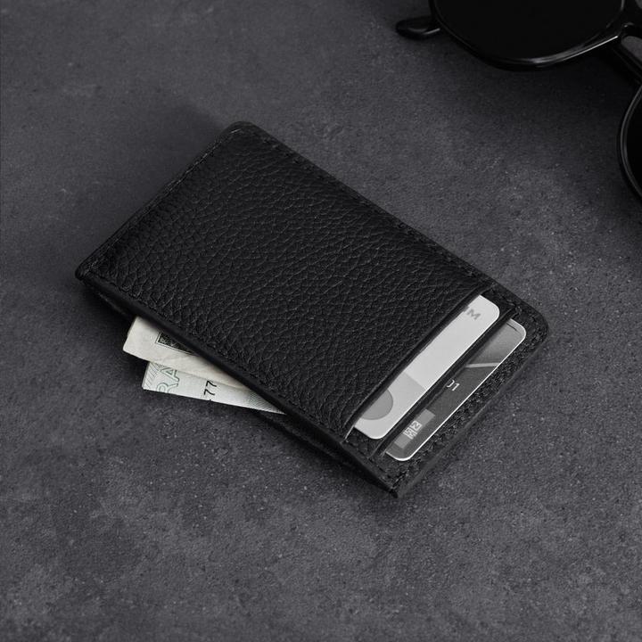Actual product image Woolnut Leather Card Holder -korttikotelo, musta