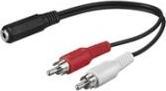 Actual product image Goobay Audio cable adapter 3.5 mm jack to RCA plug (1.40 m)