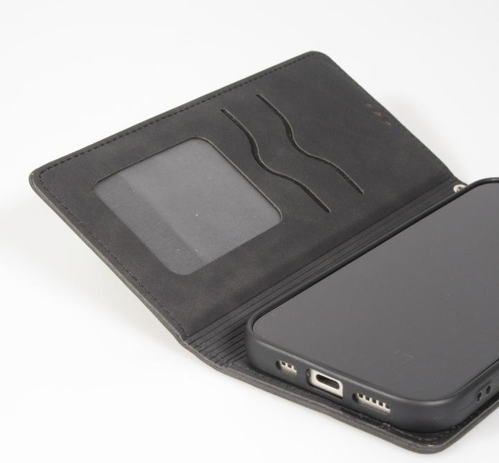 Image du produit PhoneLook Etui cuir Flip Wallet vintage avec fermeture aimantée et compartiment cartes (Apple iPhone 17)