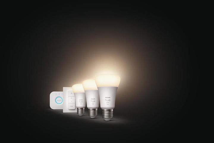 Actual product image Philips Hue White Starter Set (E27, 9.50 W, 1055 lm, 3 x, F)