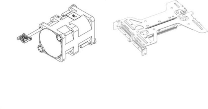 Actual product image Dell Riser Config 2 Butterfly Gen4 x8/x8 PowerEdge R360 CK