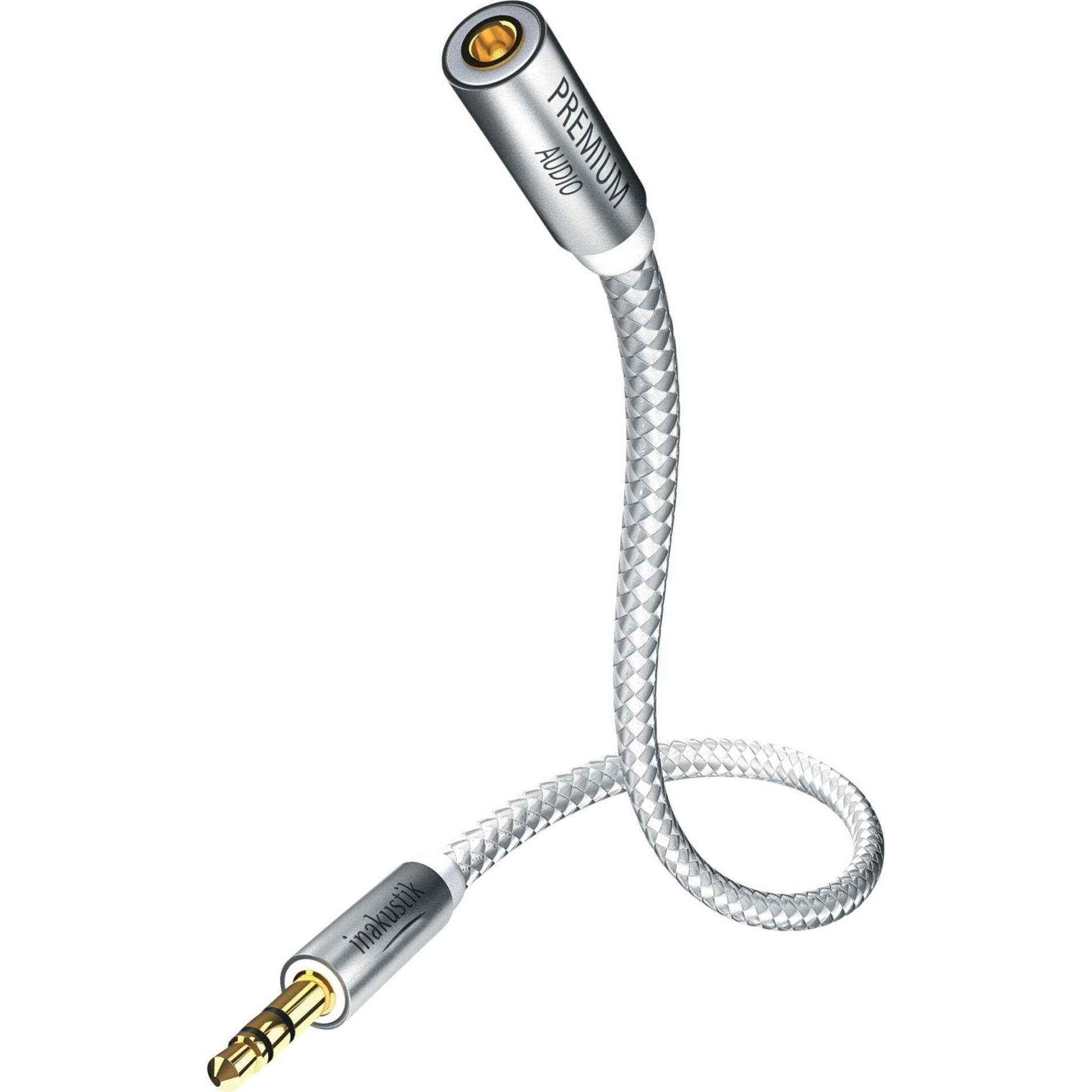 Inakustik Premium 3.5mm Stereo-Klinken Verlängerungskabel (5 m, 3.5mm Klinke (AUX)), Audio Kabel