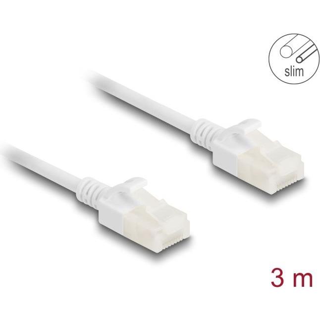 Thumbnail - Delock RJ45 Netzwerkkabel Cat.6A Stecker zu Stecker mit robu (U/UTP, CAT6a, 3 m), Netzwerkkabel