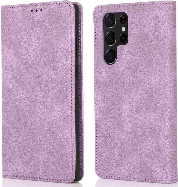 Produktbild Cover-Discount Vintage Flip Case Hülle violett (Samsung Galaxy S24 Ultra)