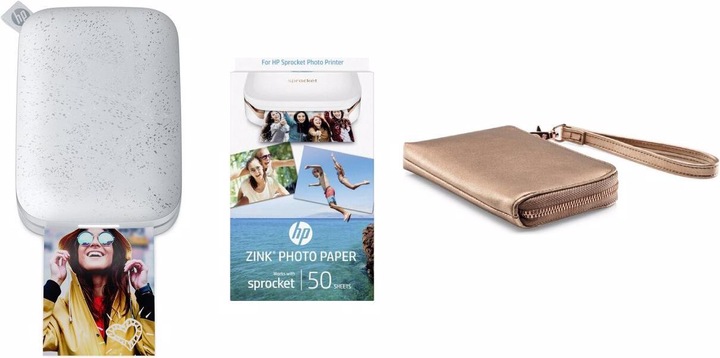 HP Sprocket 200 + Fotopapier + Sprocket Wallet