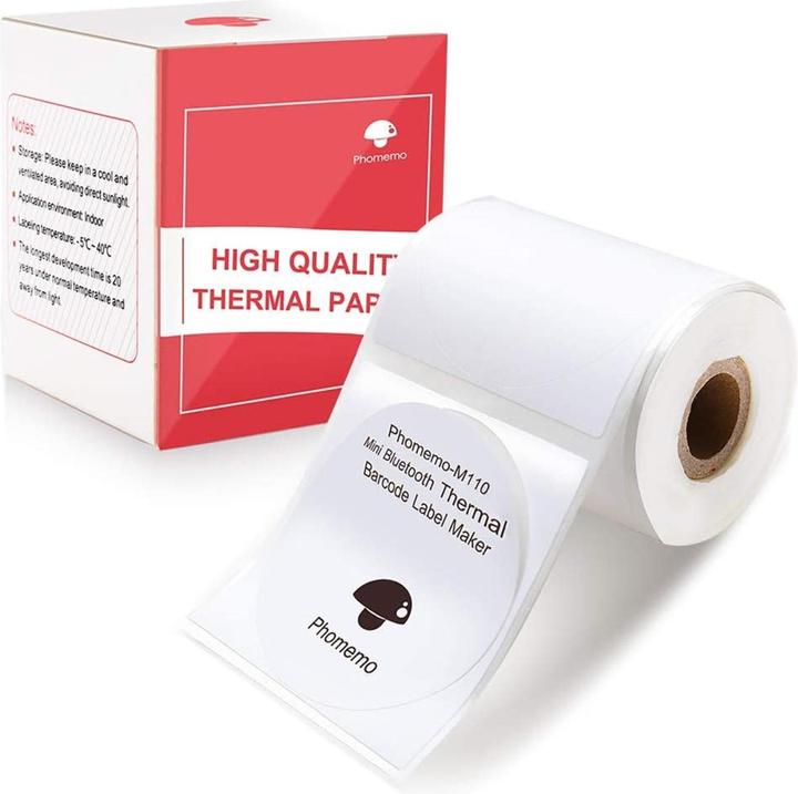 Phomemo 140 pcs. 50mm étiquettes thermiques rondes pour M110 / M200