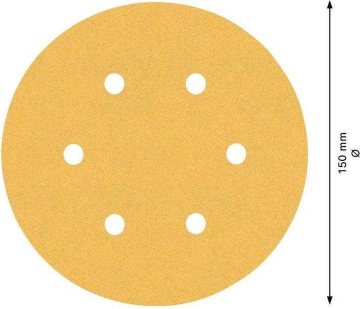 Produktbild Bosch Professional Zubehör EXPERT C470 Schleifpapier mit 6 Löchern für Exzenterschleifer, 150 mm, G 120, 5-tlg. (120)