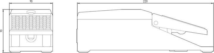 Image du produit Siemens Interrupteur à pédale de sécurité, simple pédale, 2N0+2NC