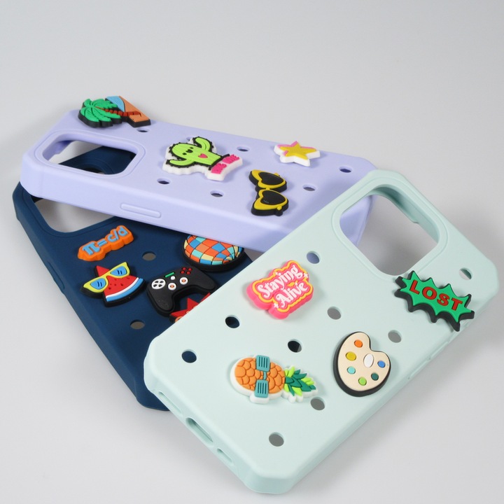 Image du produit PhoneLook Stickers tendance 3D pour coque en silicone avec trous Be Live Rainbow
