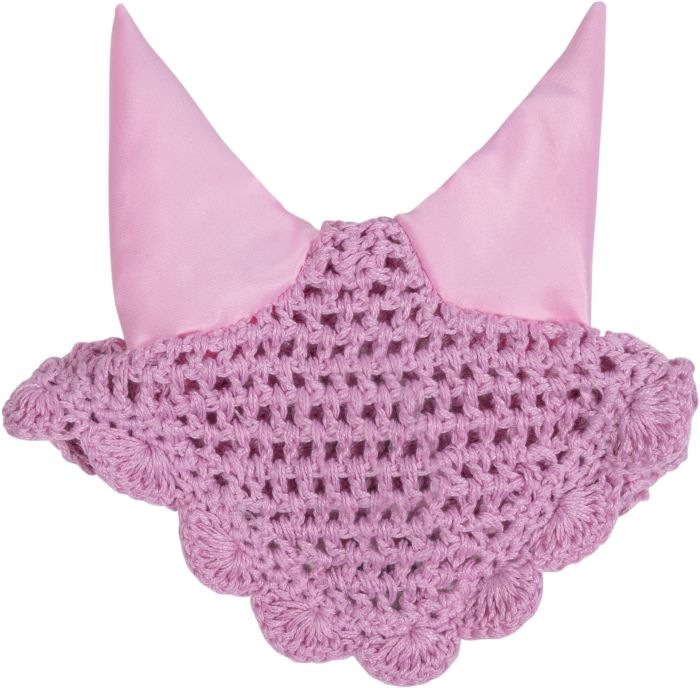 Actual product image HKM Fly bonnet -Hobby Horsing- pink back