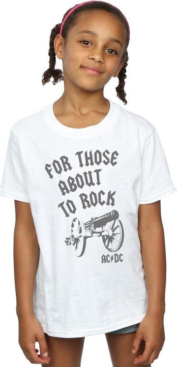 Actual product image AC/DC Girls For Those About To Rock Cannon Cotton T-Shirt (152, 158)