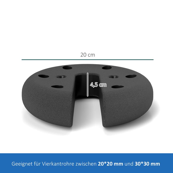 Immagine prodotto Outsunny Pesi aggiuntivi per il padiglione pieghevole (20 cm, 20 cm)