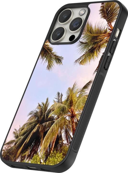 Image du produit PhoneLook Coque Silicone rigide noir Summer 2023 palm tree vibe (Apple iPhone 15 Pro)