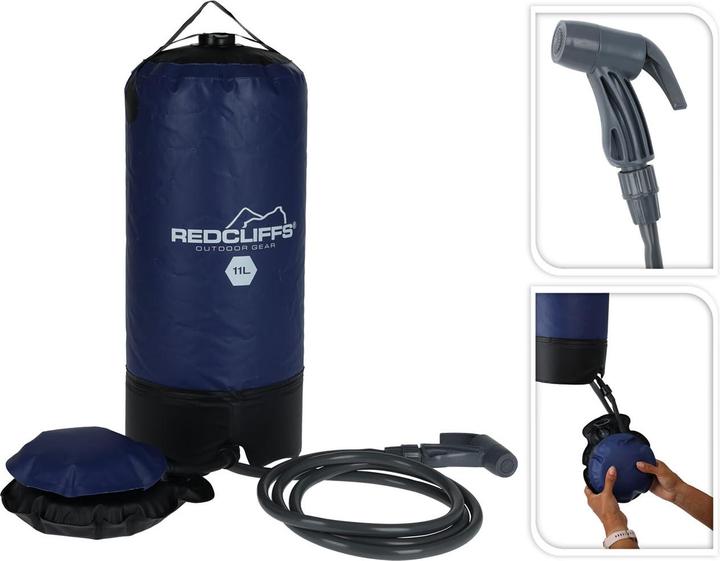 Actual product image Redcliffs Camping shower with foot pump, 11 litres
