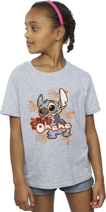 Immagine prodotto Disney Lilo And Stitch Ohana Orange Hibiscus Maglietta Ragazze (116)