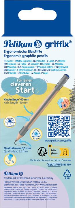 Productafbeelding Pelikan griffix potloden sterkte B 12 st. in vouwdoosje (3.50 mm, B, 12 x)