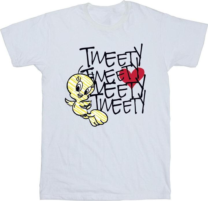 Actual product image Looney Tunes Mens Tweety Love Heart T-Shirt (M)