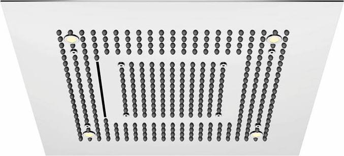 Actual product image Steinberg Sensual Rain rain panel, LED lighting, complete set, recessed ceiling, 3-jet, Easy-Clean (3 Beam types, 24.40 l/min)