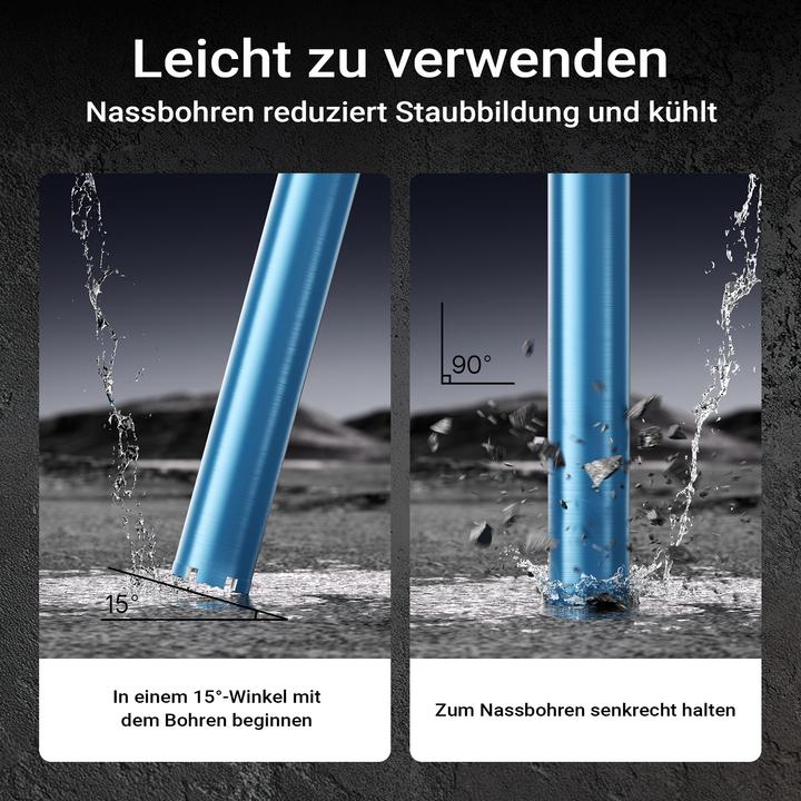 Actual product image Wiltec Diamond drill bit Shark Ø67mm drill bit 450mm 1¼ UNC diamond drill bit concrete (67 mm)