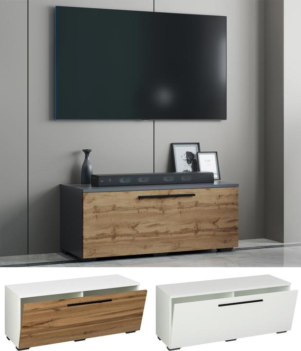 VCM Holz TV Lowboard Möbel Fernsehschrank Tisch Konsole Fernsehtisch Arila S (95 x 40 x 39 cm)