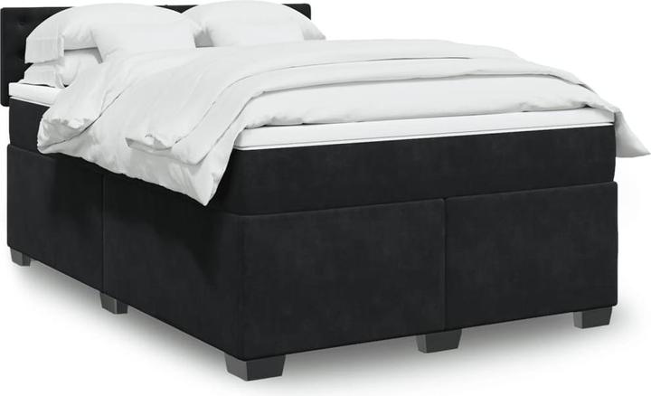 VidaXL Bo x springbett mit Matratze 160 x 200 cm Samt (160 x 200 cm)