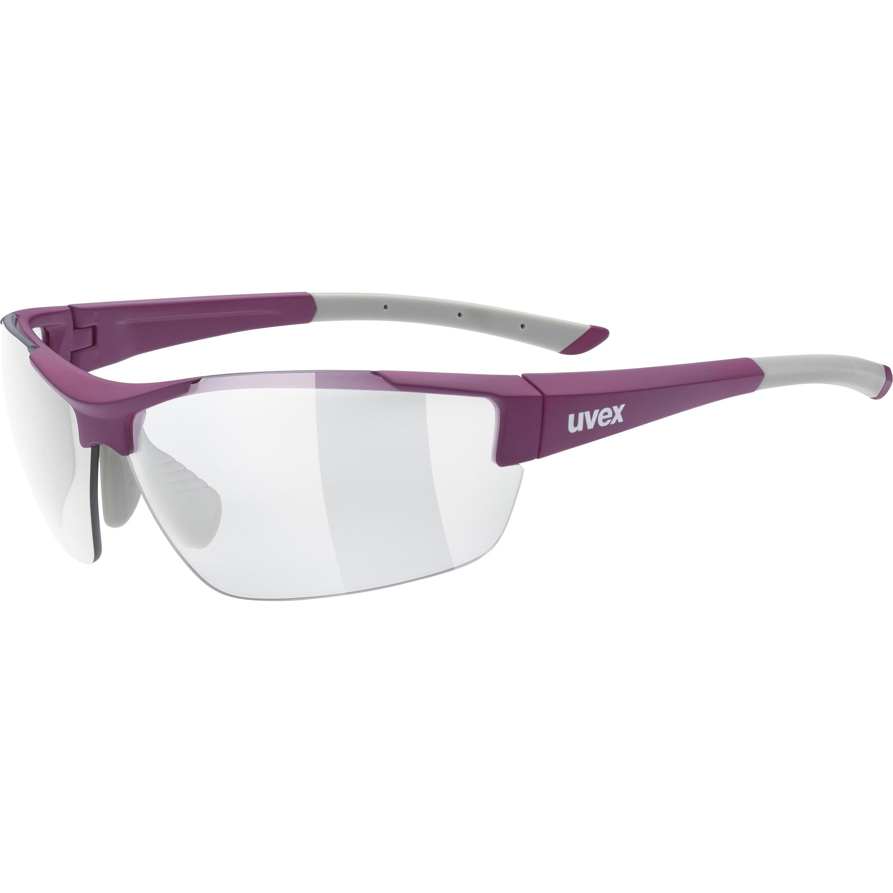 Uvex Sports, Sportbrille, Sportstyle 612 Variomatic light Sportbrille (Farbe: 6690 purple mat, variomatic smoke) (Variom...