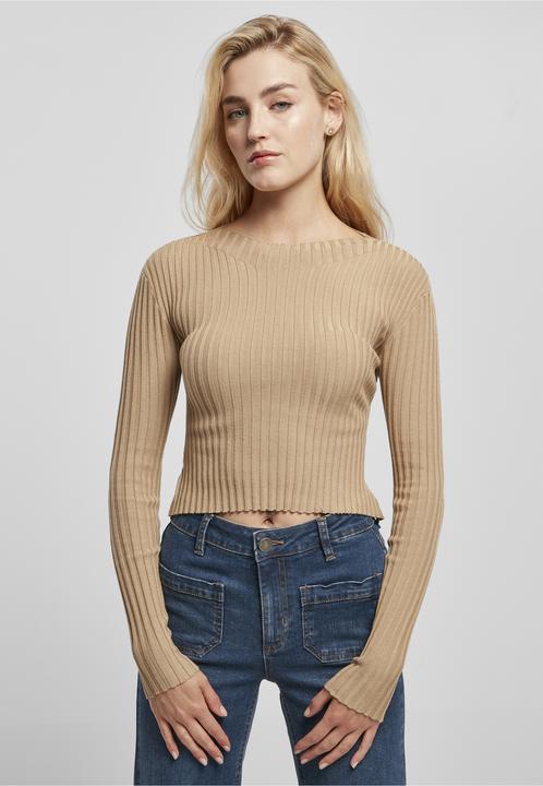 Produktbild Urban Classics Ladies Short Rib Knit Twisted Back Sweater - 21165 (XL)