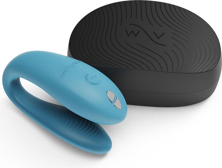Actual product image We-Vibe Sync Go Remote Control Rechargeable Clitoral and G-Spot Vibrator (Blue)