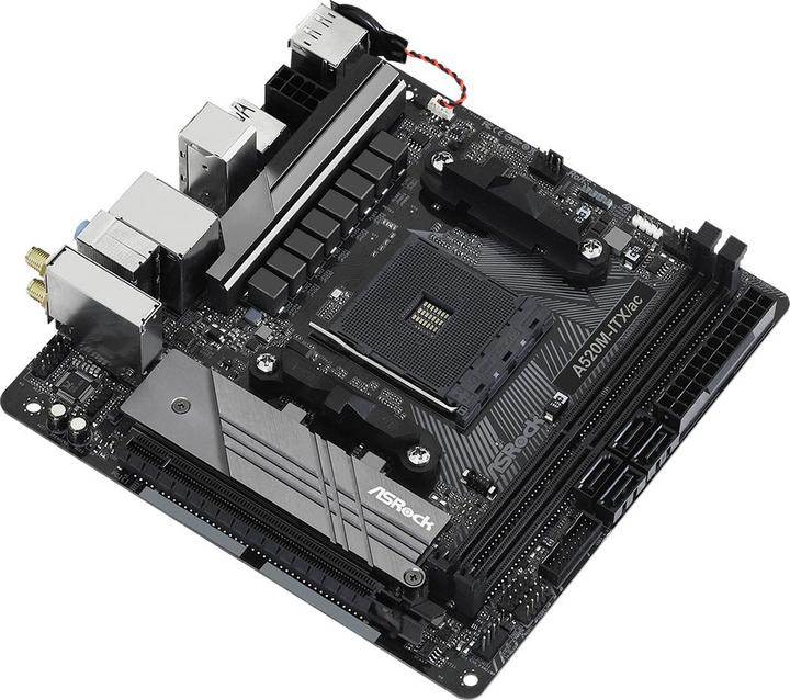 Productafbeelding AsRock A520M-ITX/ac (AM4, AMD A520, Mini-ITX)