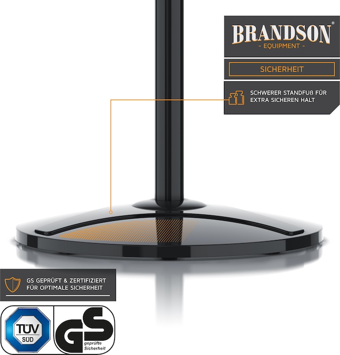 Immagine prodotto Brandson Ventilatore da piedistallo 45,5 cm, DC, silenzioso, telecomando, risparmio energetico (60 dB)