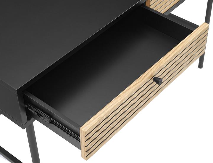 Immagine prodotto SalesFever Scrivania in vero legno impiallacciatox75 nero (120 x 50 x 75 cm)