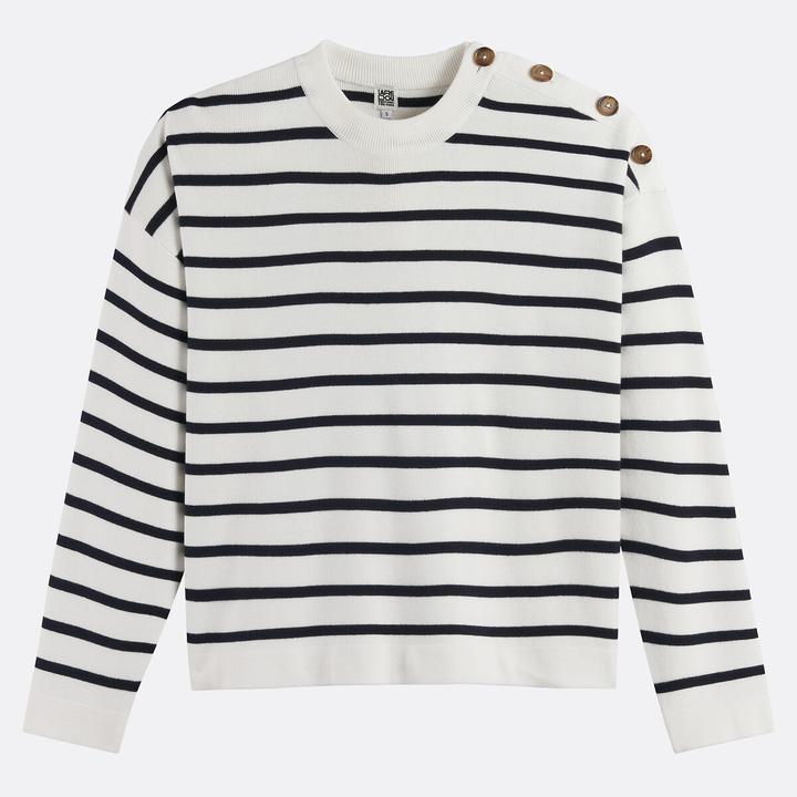 Produktbild La Redoute Collections Matrosenpullover aus reiner Baumwolle (XL)