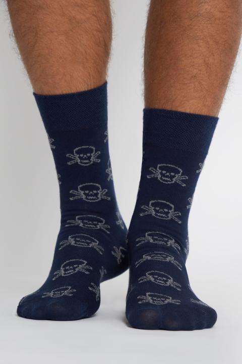 Produktbild JP1880 Socken, 2er-Pack, Totenkopf, Komfortbündchen, bis Gr. 51/53 (2er Pack, 39 - 42)