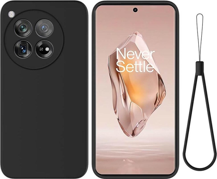 Cover-Discount OnePlus 12R - Étui en caoutchouc silicone noir (OnePlus 12R)