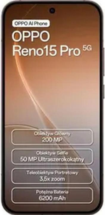 Actual product image OPPO Reno15 Pro (512 GB, Dusk Black, 6.32", Dual SIM, 5G)