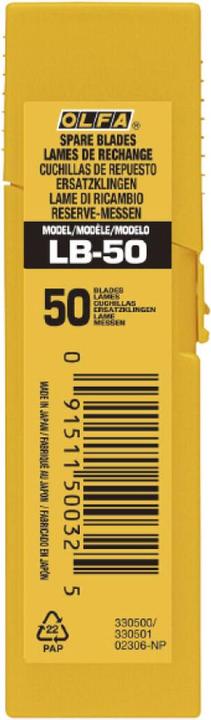Actual product image Olfa 50 pcs. Segmentlb -blades in a plastic box (Cutters, Replacement blade)