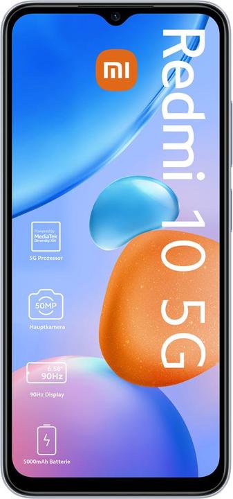 Produktbild Xiaomi Redmi 10 5G (64 GB, Chrome Silver, 6.58", Dual SIM, 5G)