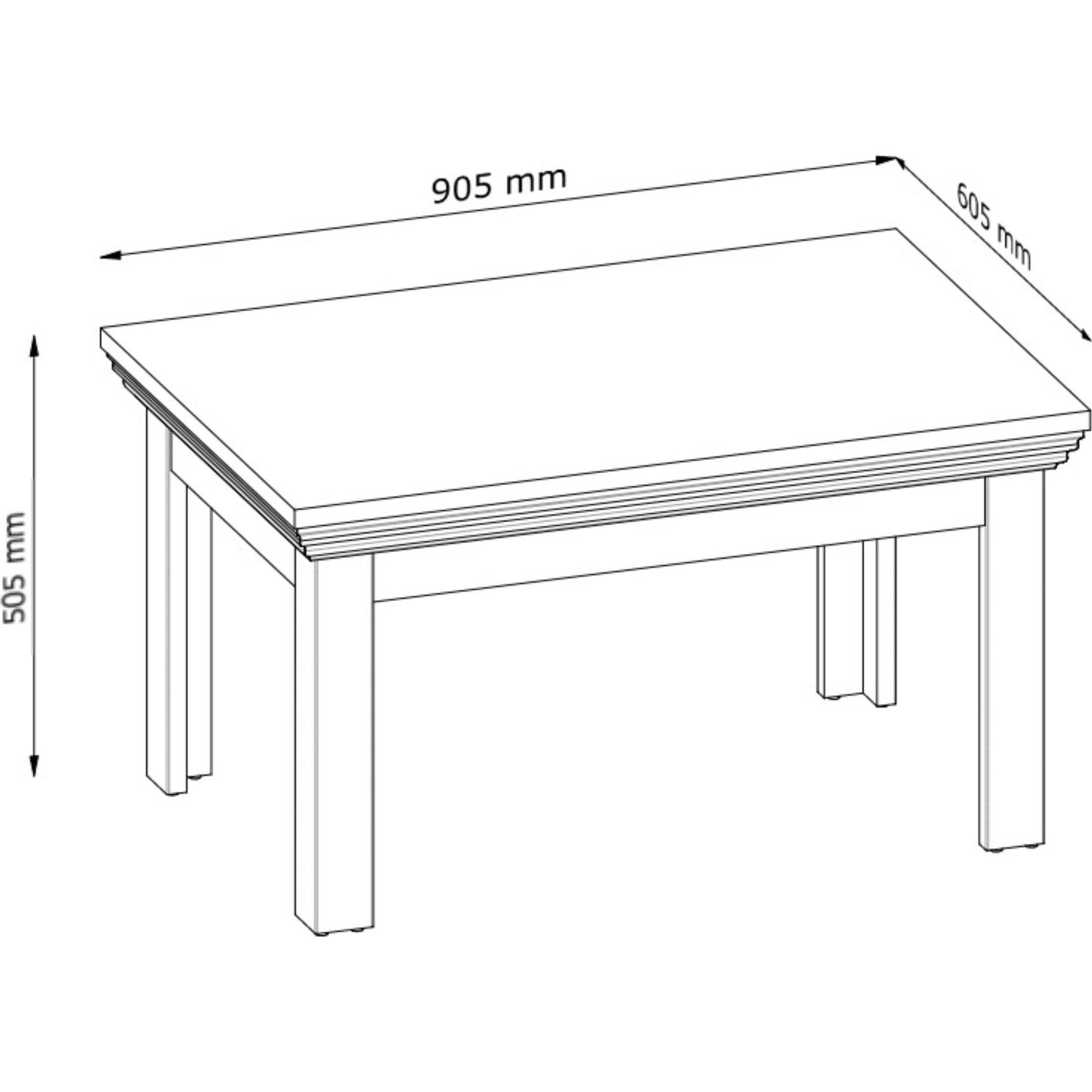 Thumbnail - Konsimo, Couchtisch + Beistelltisch, Arven (90 x 50 x 60 cm)