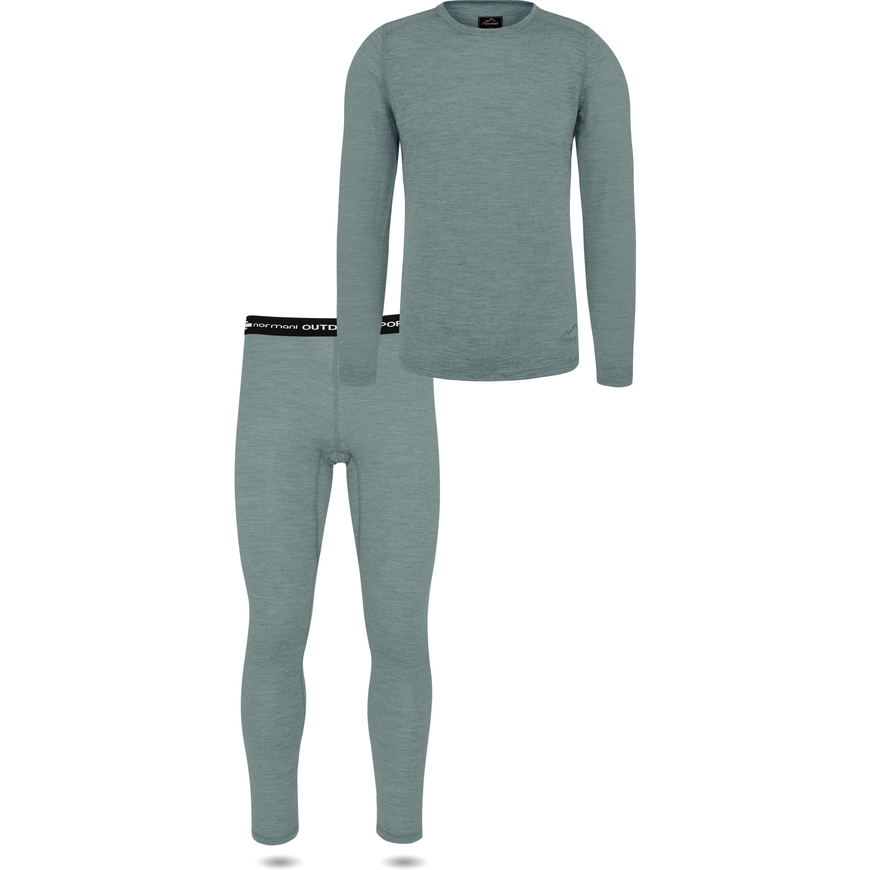 Normani, Herren, Funktionsshirt, Herren Merino Unterwäsche-Set Melbourne/Sydney - 9127 (5XL), Blau, 5XL