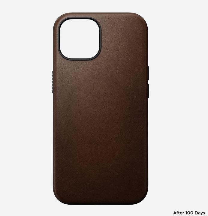Immagine prodotto Nomad Cover posteriore in pelle moderna per iPhone 15 Marrone (Apple iPhone 15)